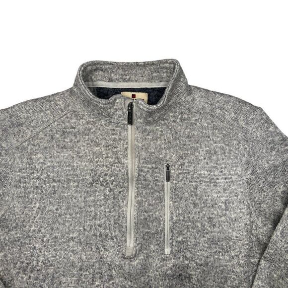 Woolrich Sweatshirt Men's Size XL Light Heather Gray 1/4 Zip Pullover Sweater - Picture 3 of 14